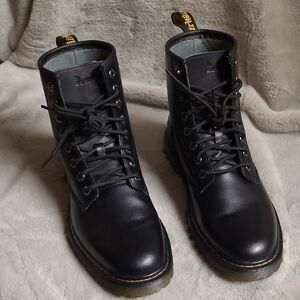 Dr. Martens Awley Airwair Black Leather Boots Mens Size 12